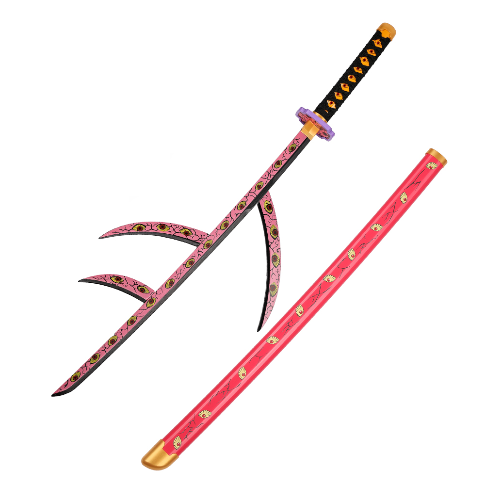 Demon Slayer Kokushibo Kyokokukamusari Flesh Nichirin Wooden Cosplay Sword