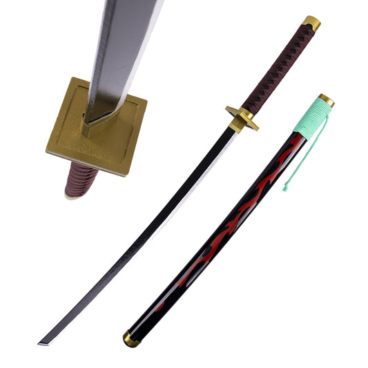 One Piece Kinemon Kitsunebi-ryu Wooden Sword Cosplay Prop Replica