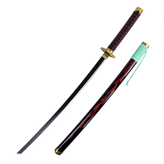 One Piece Kinemon Kitsunebi-ryu Wooden Sword Cosplay Prop Replica