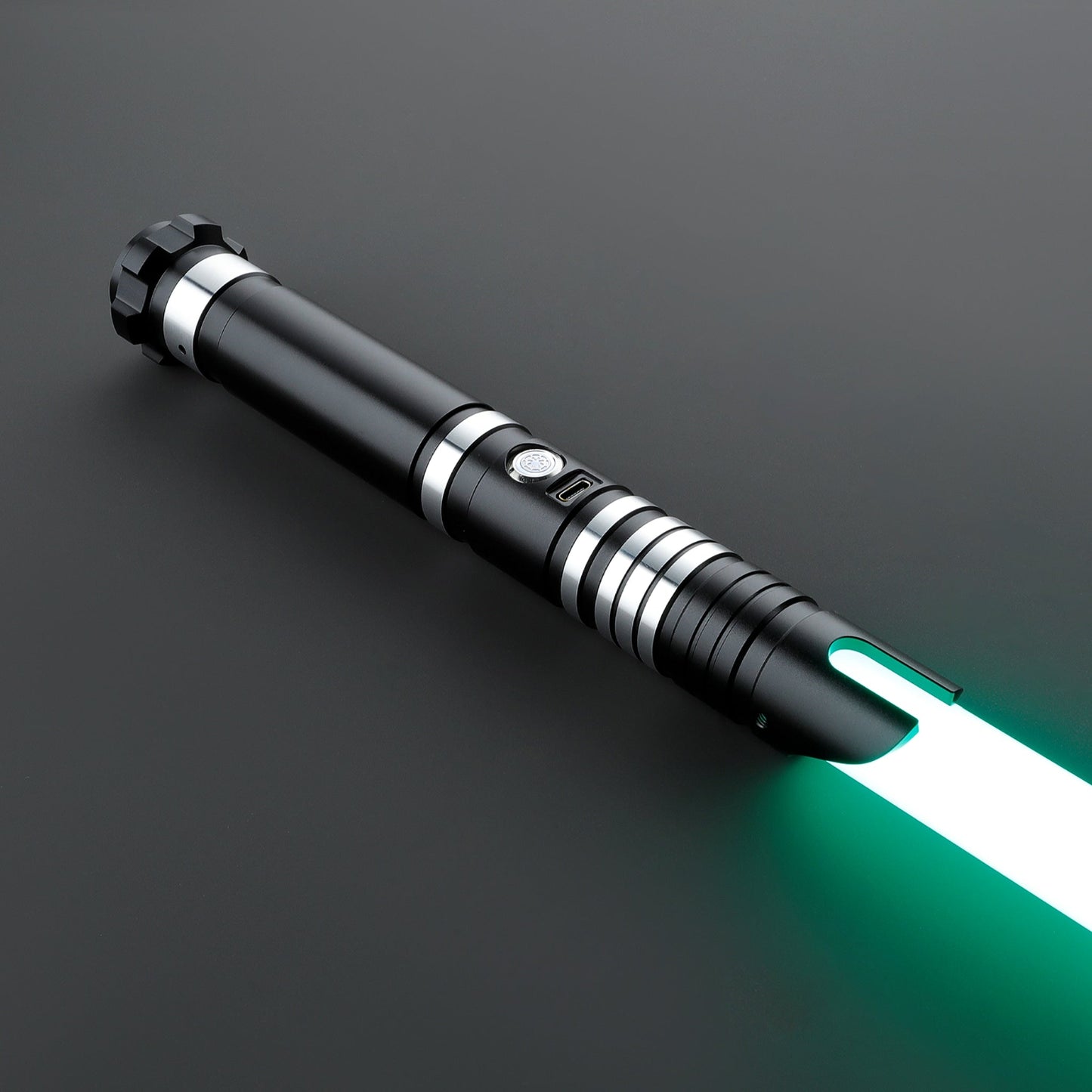 Star Wars No. C036 4-Fonts Black Baselit Combat Lightsaber RGB Replica Chargable