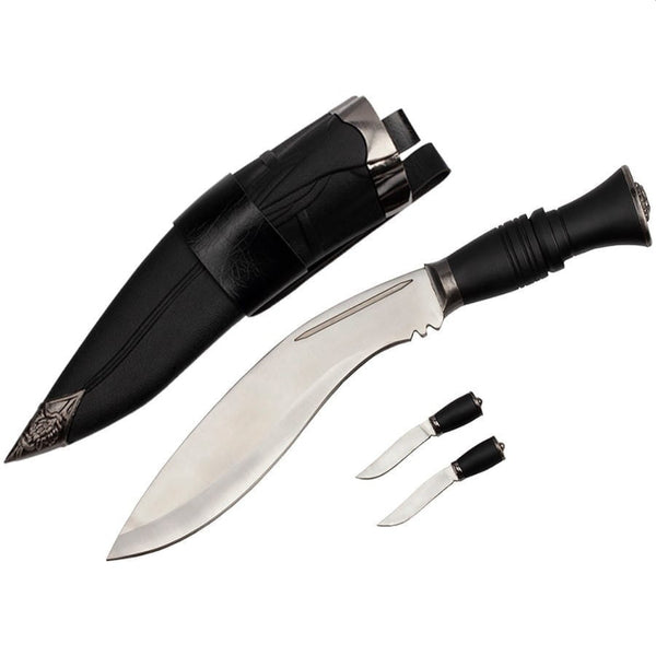 Kukri Large Dagger Metal Machete 3 Piece