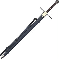 The Witcher 3 Geralt's Horizontal Guard Wolf Pommel Damascus Metal Sword V2