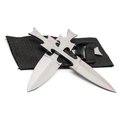Desperado Inspired 12 Piece Blunt Metal Display Knife Set with Holster