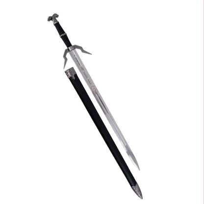 The Witcher 3 Geralt's Silver Medium Sword Diagonal Guard Metal Sword