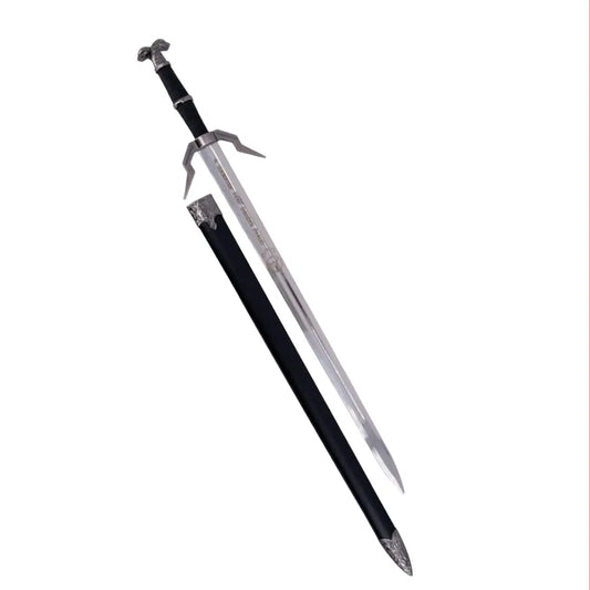 The Witcher 3 Geralt's Silver Medium Sword Diagonal Guard Metal Sword