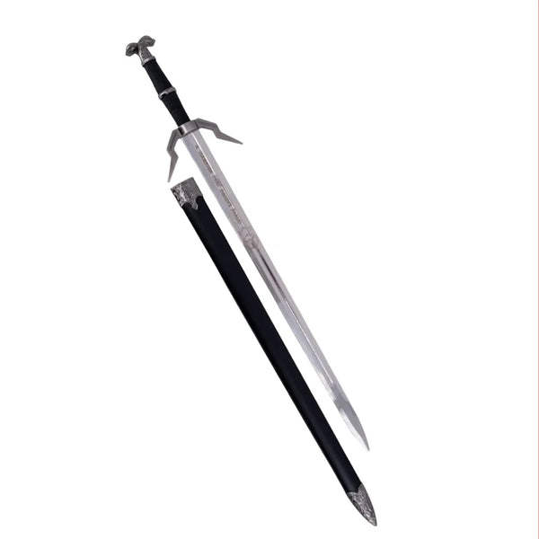 The Witcher 3 Geralt's Silver Medium Sword Diagonal Guard Metal Sword