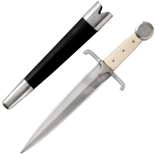 Quilion Metal Dagger 1400 Era John Barnett — Historical Display Only Collector's Replica