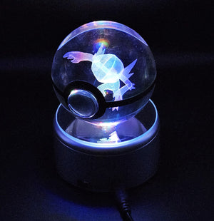 Sableye Pokemon Glass Crystal Pokeball 97 with Light-Up LED Base Ornament 80mm XL Size