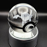 Sableye Pokemon Glass Crystal Pokeball 97 with Light-Up LED Base Ornament 80mm XL Size