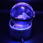 Sleeping Mudkip Pokemon Glass Crystal Pokeball 98 with Light-Up LED Base Ornament 80mm XL Size