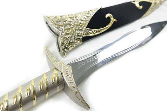 The Hobbit Deluxe Sting With Black Scabbard Metal Sword