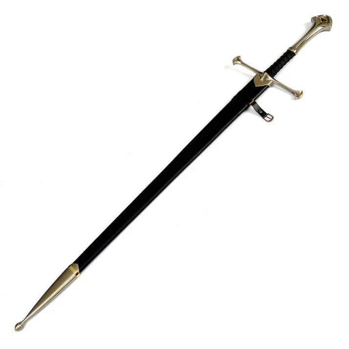 Lord of the Rings Metal Sword Aragorn Anduril Sword with Sheath & Plaque