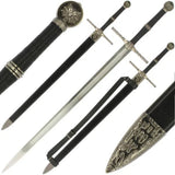 The Witcher 3 Geralt's Steel Horizontal Guard Wolf Pommel Metal Sword