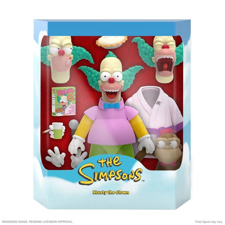 Super7 Ultimates The Simpsons W2 Krusty The Clown Action Figure