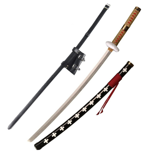 One Piece Trafalgar Law Kikoku Wooden Sword Cosplay Prop 140cm XL With PU Sword Belt Bundle