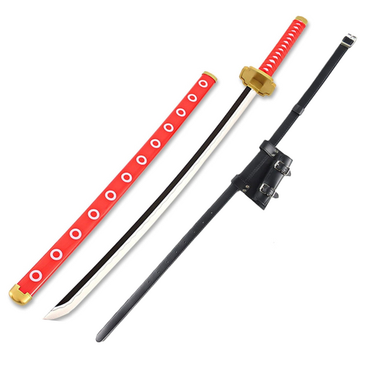 One Piece Kozuki Toki Wooden Sword Cosplay Prop Replica With PU Sword Belt Bundle