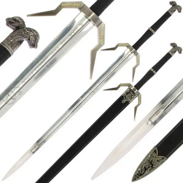 The Witcher 3 Geralt's Silver Sword Diagonal Guard Metal Sword