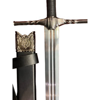 The Witcher 3 Geralt's Silver Horizontal Guard Wolf Pommel Metal Sword