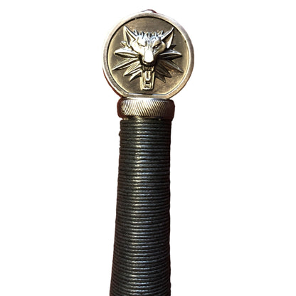The Witcher 3 Geralt's Steel Horizontal Guard Wolf Pommel Metal Sword
