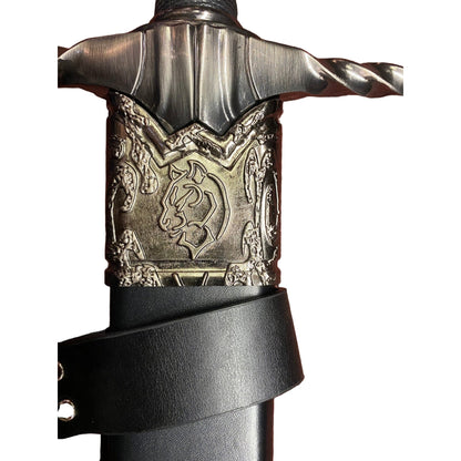 The Witcher 3 Geralt's Steel Horizontal Guard Wolf Pommel Metal Sword