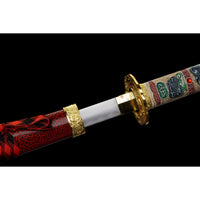 Highlander Connor Macleod Style Red Metal Katana Sword