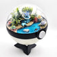 Pokemon Vaporeon Crystal Terrarium Beach White Poke Ball Handmade