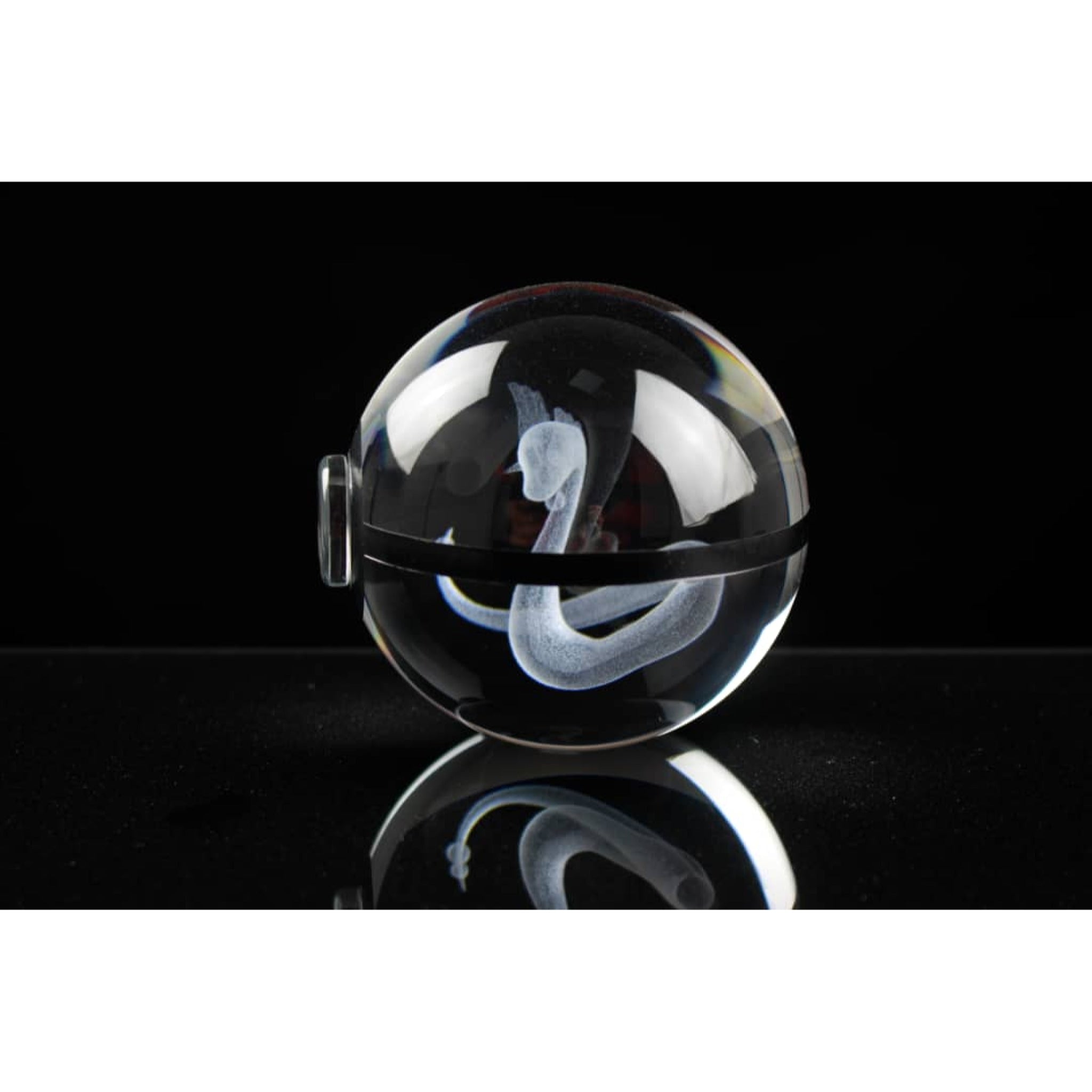 Dragonair Pokemon Glass Crystal Pokeball 15 with Light-Up LED Base Ornament 80mm XL Size