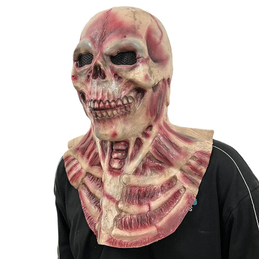 Skeleton Flesh Latex Mask Halloween Cosplay Fancy Dress Horror