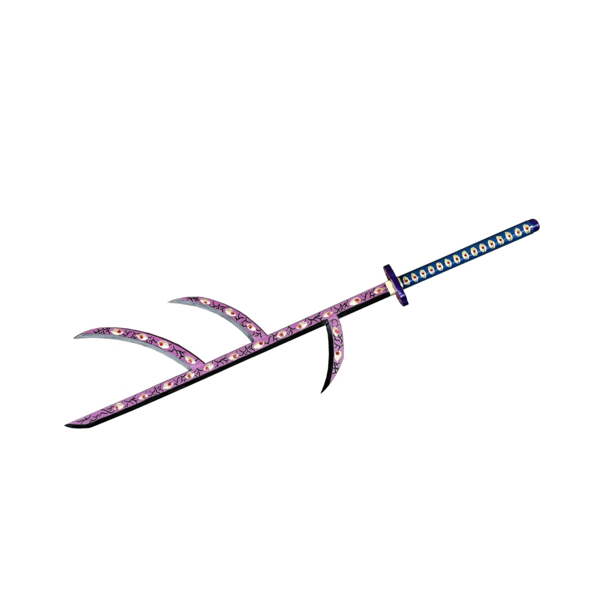 Demon Slayer Kokushibo Kyokokukamusari Flesh Nichirin Resin Prop Replica Sword