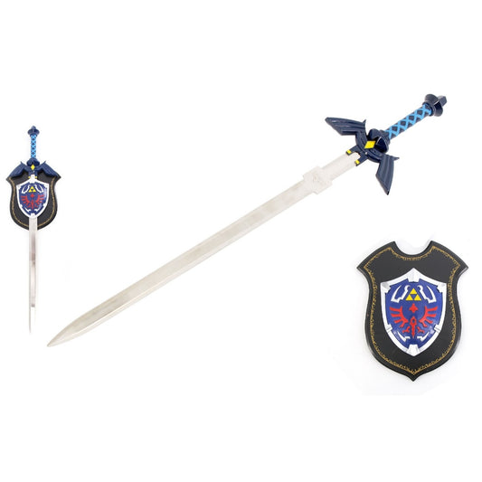 Legend of Zelda Link's Master Sword Metal with Wood & Resin Shield Plaque