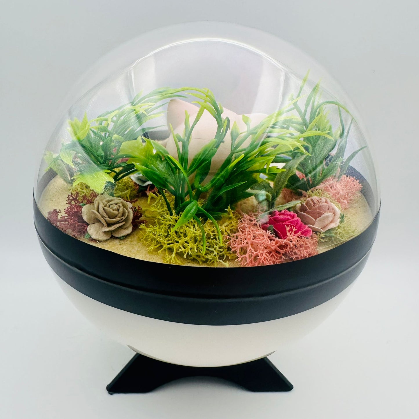 Pokemon Jigglypuff Crystal Terrarium Beach White Poke Ball Handmade