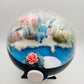 Pokemon Glaceon Crystal Terrarium Blossom White Poke Ball Handmade