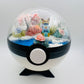 Pokemon Piplup in Eevee outfit Crystal Terrarium Blossom White Poke Ball Handmade