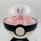 Pokemon Sylveon Sitting Light Up LED Crystal Terrarium Pink/White Poke Ball Handmade