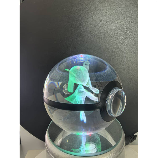 Pokemon 3D Crystal Ball Pokeball Kirlia Night Light 8cm XL Size