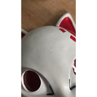 Demon Slayer Mask Tanjiro Warding Mask Kitsune Resin Cosplay Mask DAMAGED