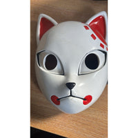 Demon Slayer Mask Tanjiro Warding Mask Kitsune Resin Cosplay Mask DAMAGED