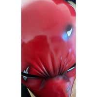DC Red Hood Helmet Battle Damaged Jason Todd Resin Helmet Replica DAMAGED