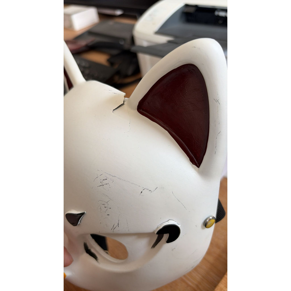 Demon Slayer Tomioka Giyuu Resin Mask Cosplay Prop Replica DAMAGED 2