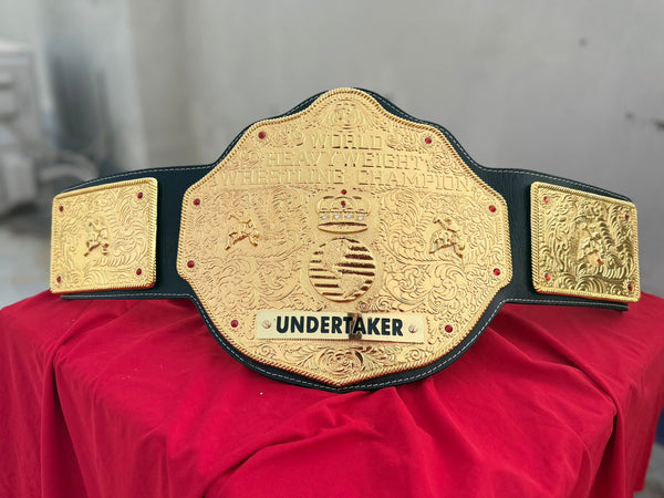 WWE Big Gold Heavyweight Championship Replica Title Belt Undertaker 6MM Plate