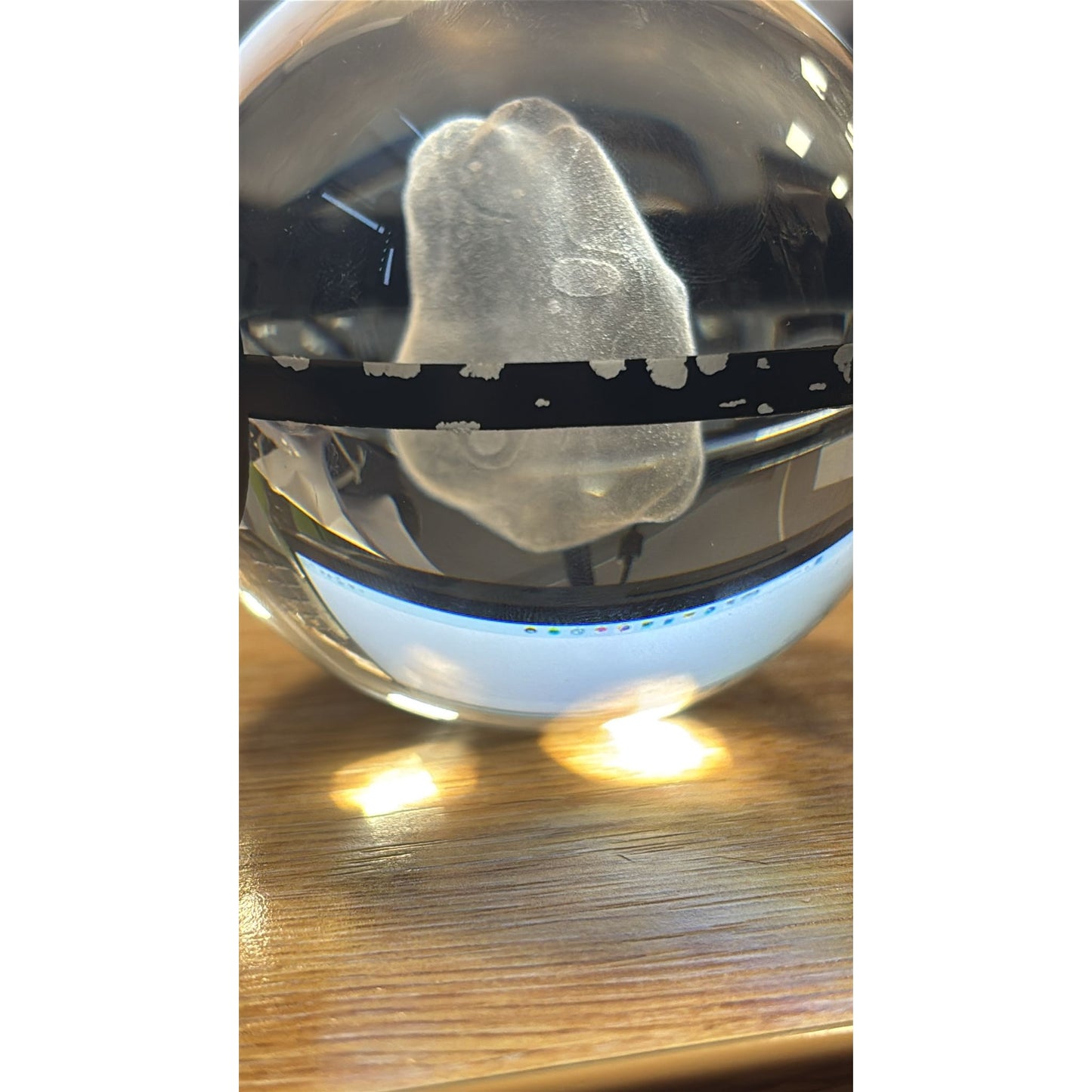 Pokemon 3D Crystal Ball Pokeball Ditto Night Light 8cm XL Size DAMAGED