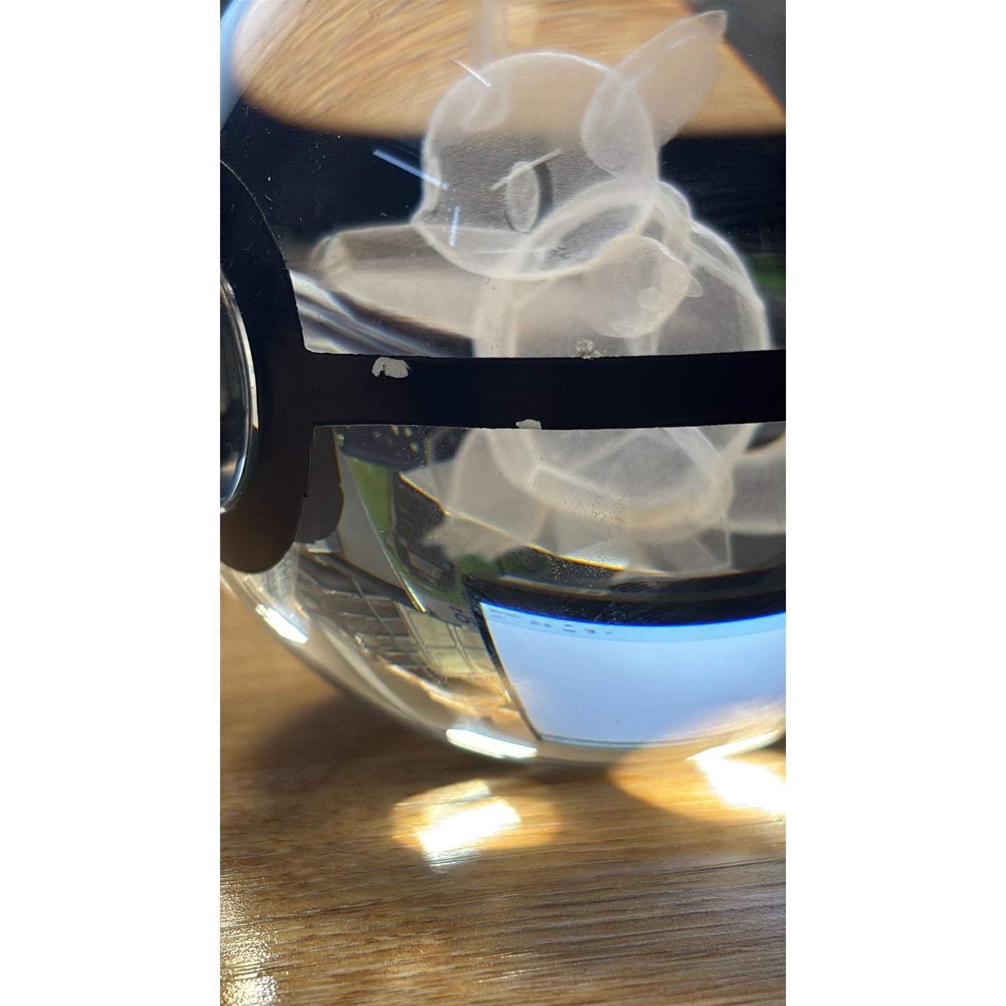 Pokemon 3D Crystal Ball Pokeball Wartortle Night Light 8cm XL Size DAMAGED