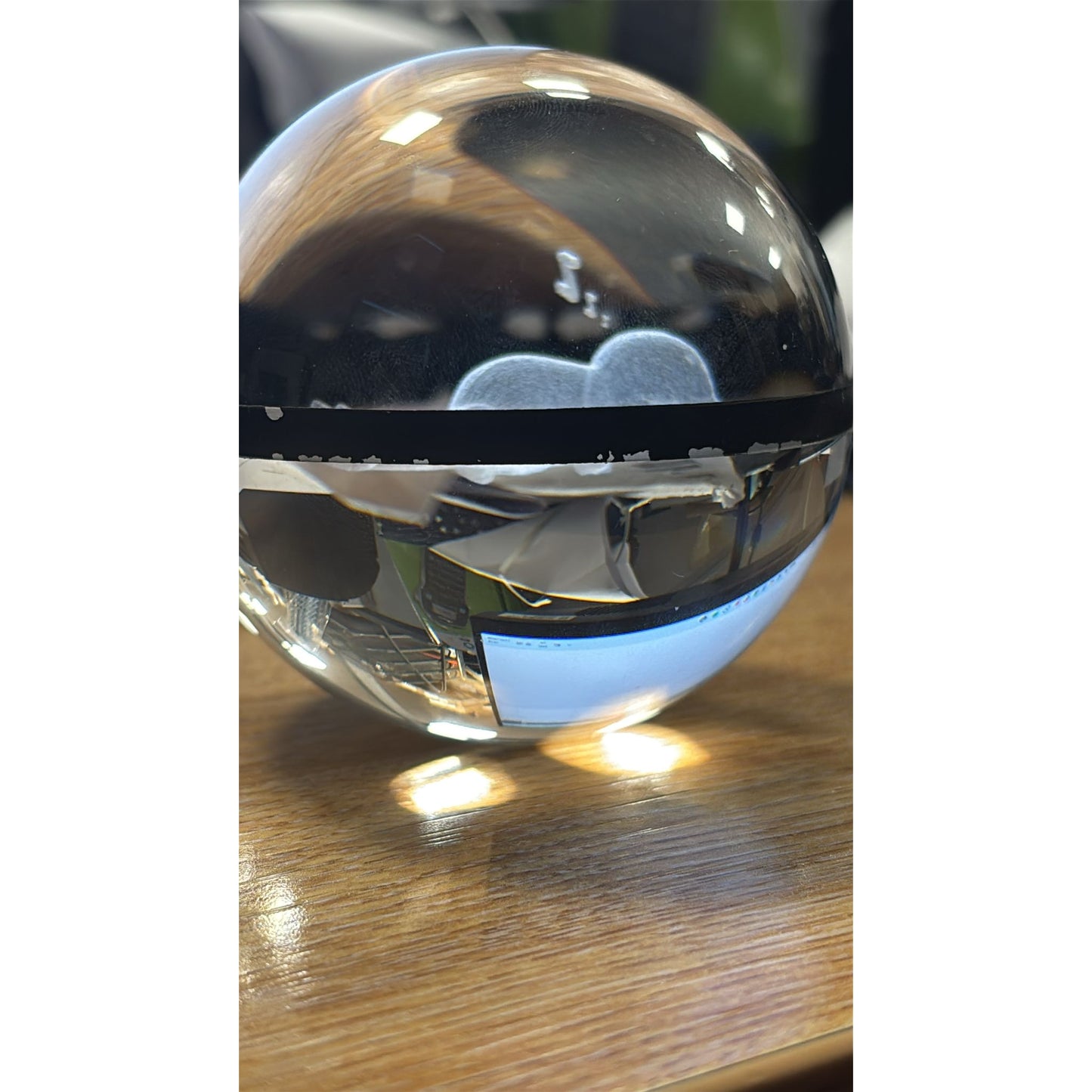 Pokemon 3D Crystal Ball Pokeball Sleep Charmander Night Light 8cm XL Size DAMAGED