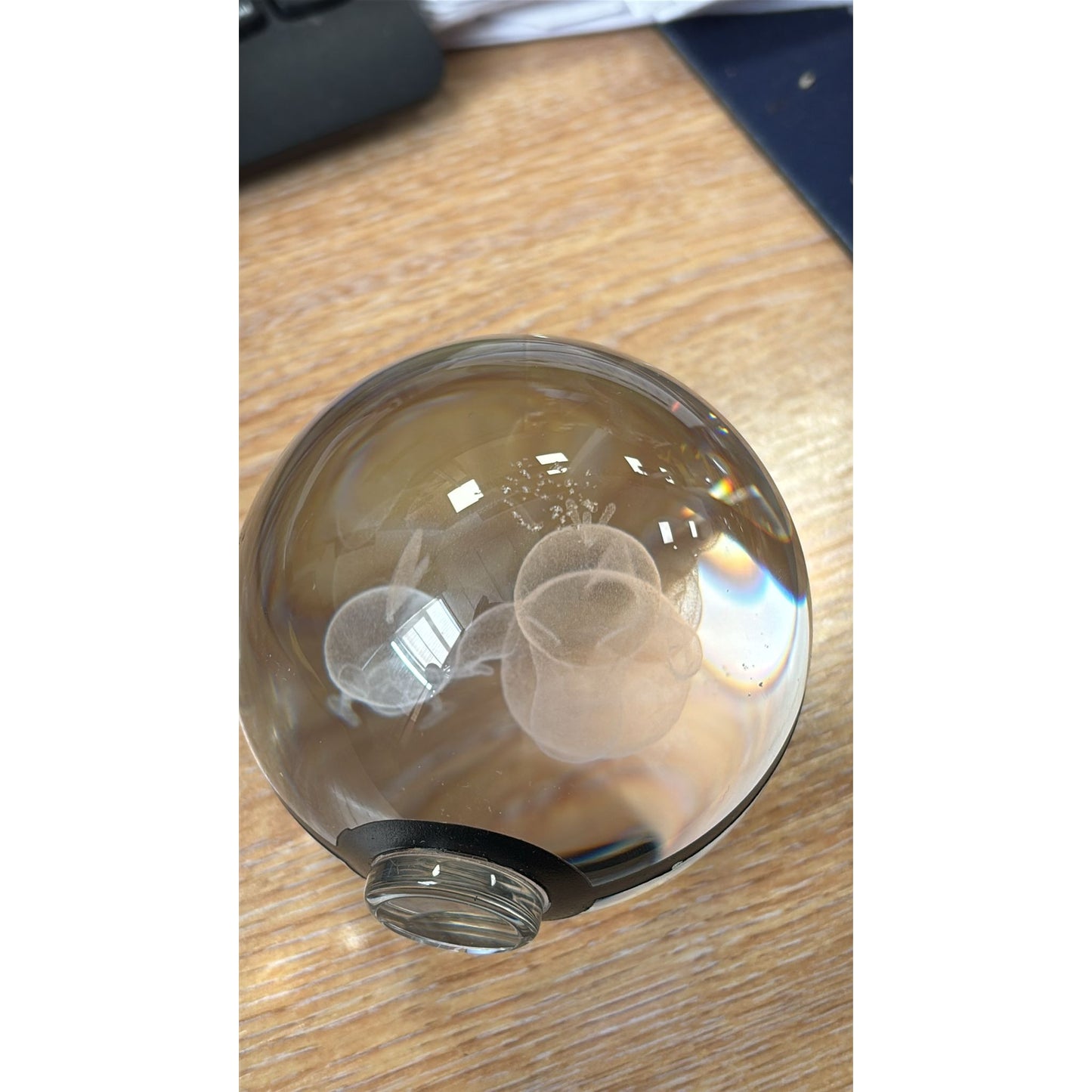 Pokemon 3D Crystal Ball Pokeball Sobble & Psyduck Night Light 8cm XL Size DAMAGED