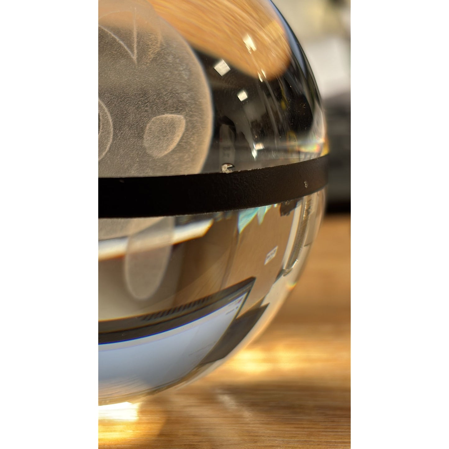 Pokemon 3D Crystal Ball Pokeball Jigglypuff Night Light 8cm XL Size DAMAGED