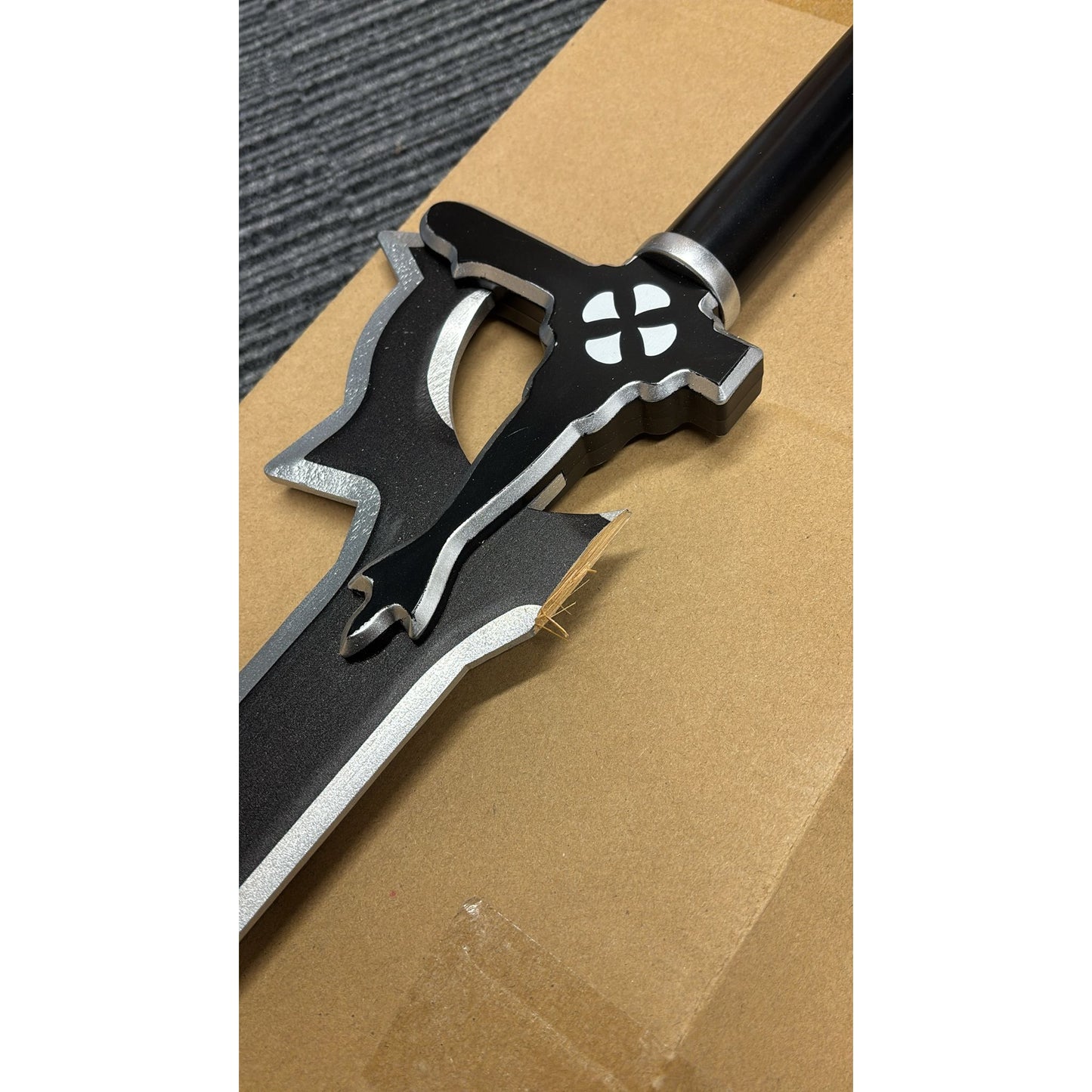 Sword Art Online Elucidator Kirito's Wooden Cosplay Sword DAMAGED
