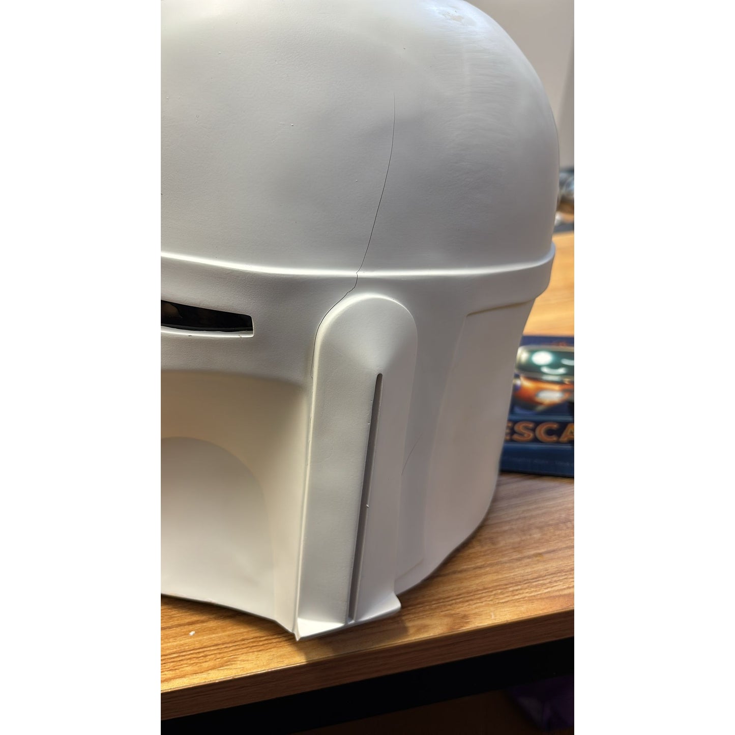 Star Wars Prototype Armour White Boba Fett Resin Cosplay Helmet DAMAGED