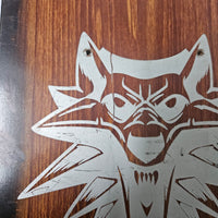 The Witcher Metal Sword Steel Wolf Pommel DAMAGED PLAQUE