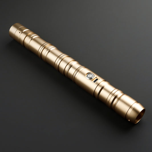 Star Wars No.036 Gold Baselit Combat Lightsaber RGB Replica (No 6 Base)