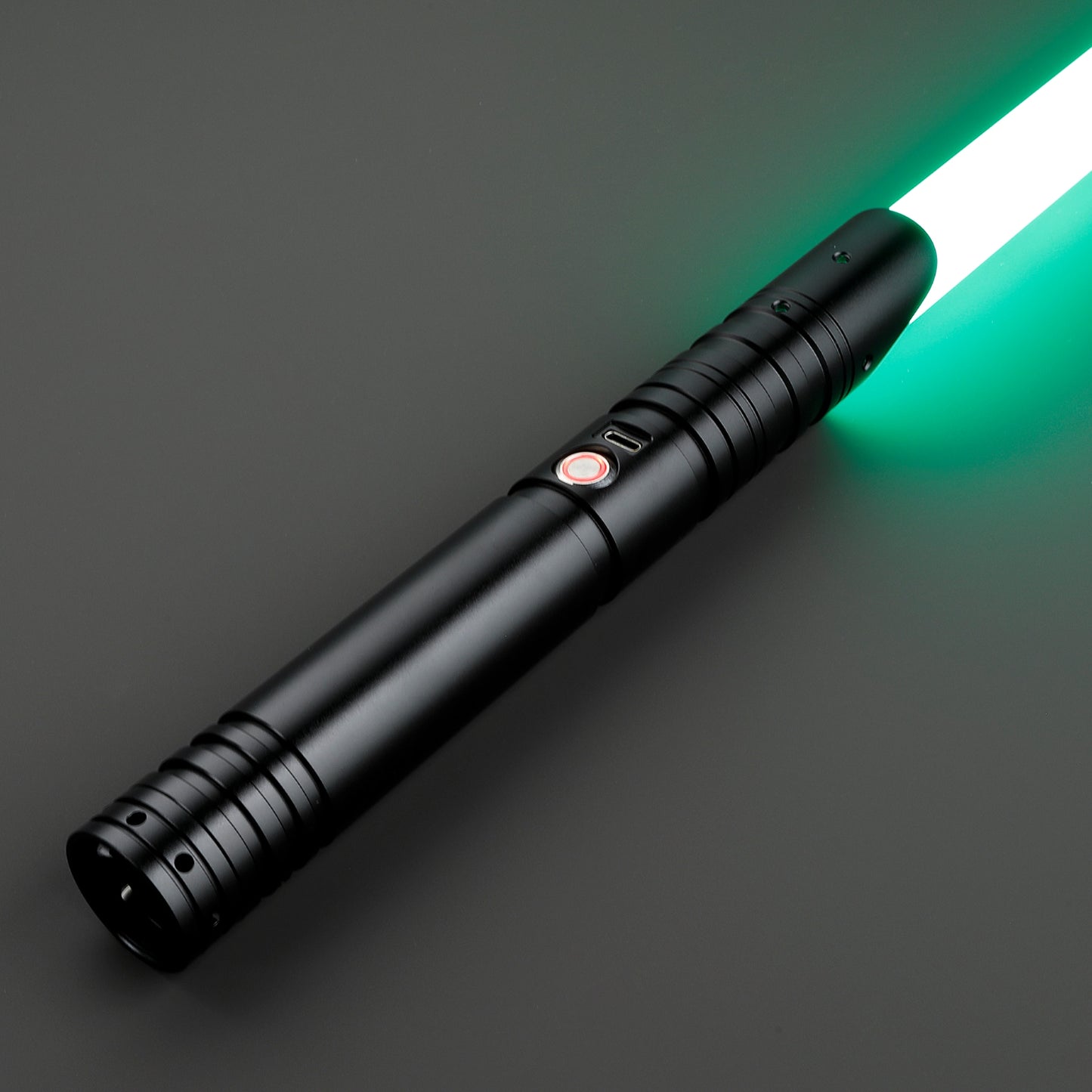 Star Wars No 037 Baselit Black Combat Lightsaber RGB Replica